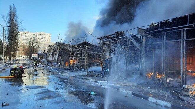 Rusiya Xarkovu vurdu: Ölənlər var