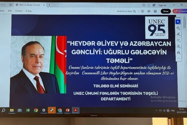 UNEC-də “Heydər Əliyev 102”- tələbə elmi seminarı keçirilib