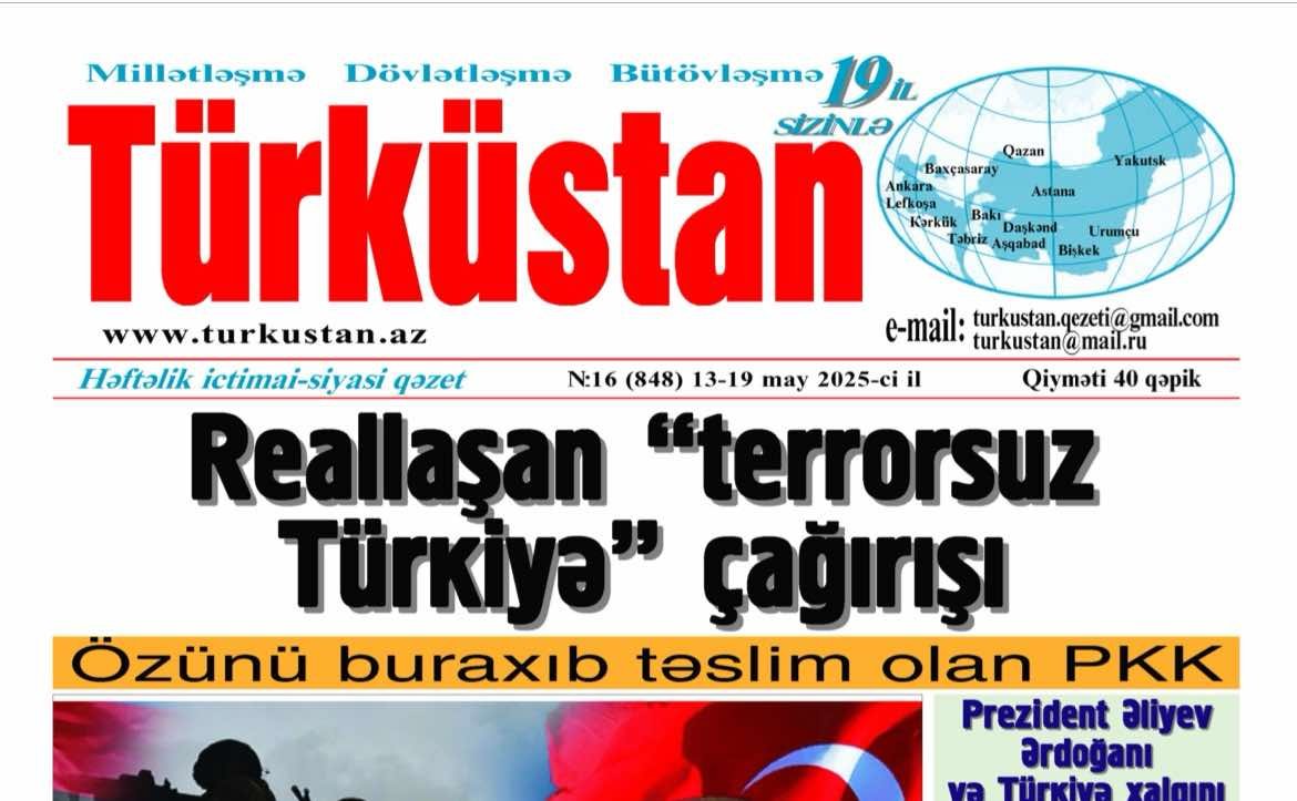 "Türküstan"ın  fəaliyyətə başlamasından 19 il ötür
