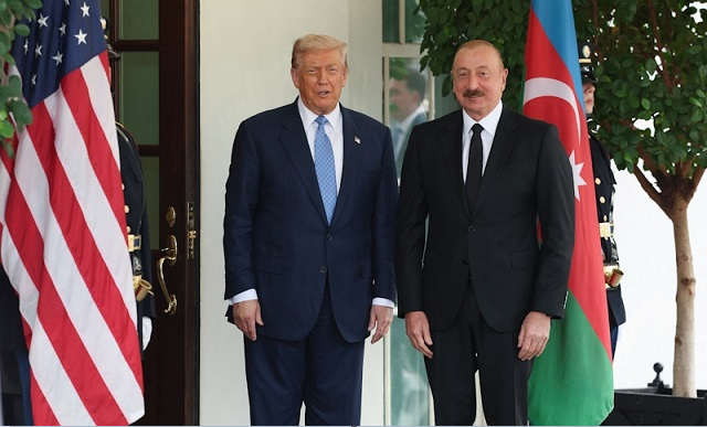 Trampla İlham Əliyev arasında görüş BAŞLADI - VİDEO