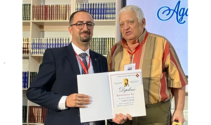 Azərbaycanlı şair Avropanın Beynəlxalq Mihai Eminescu Akademiyası “Mədəniyyət səfiri” fəxri adına layiq görülüb