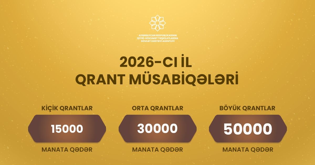 QHT Agentliyi 2026-cı il üçün qrant müsabiqəsini ELAN ETDİ - ŞƏRTLƏR