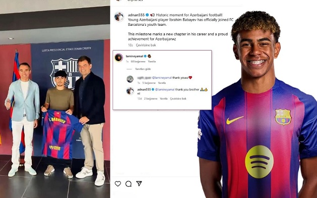 Yamaldan futbolçumuzun “Barselona”ya transferinə reaksiya