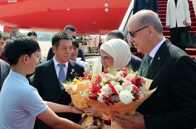 Ərdoğan Çində belə qarşılandı - FOTO+VİDEO