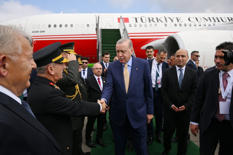 Ərdoğan Azərbaycana gəldi, belə qarşılandı – FOTOLAR