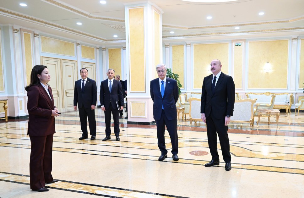 Prezidentlərə “Orta dəhlizin inkişafı” birgə layihəsi təqdim edildi – FOTO