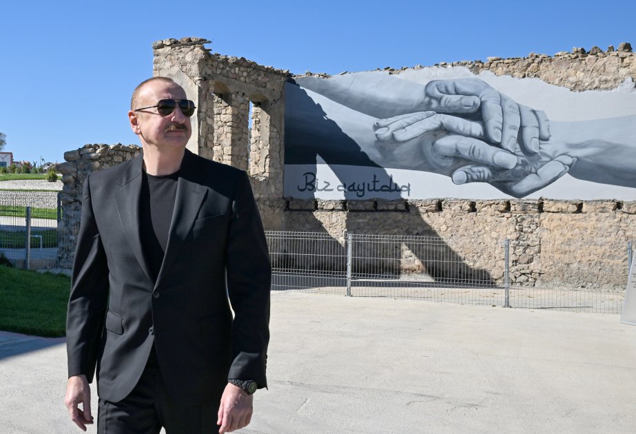 Prezident Cəbrayılın Horovlu kəndinin açılışında - FOTOLAR