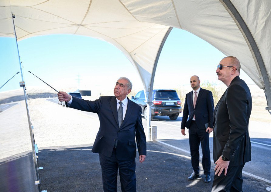 Prezident Cəbrayılda avtomobil yolunun açılışında – FOTO