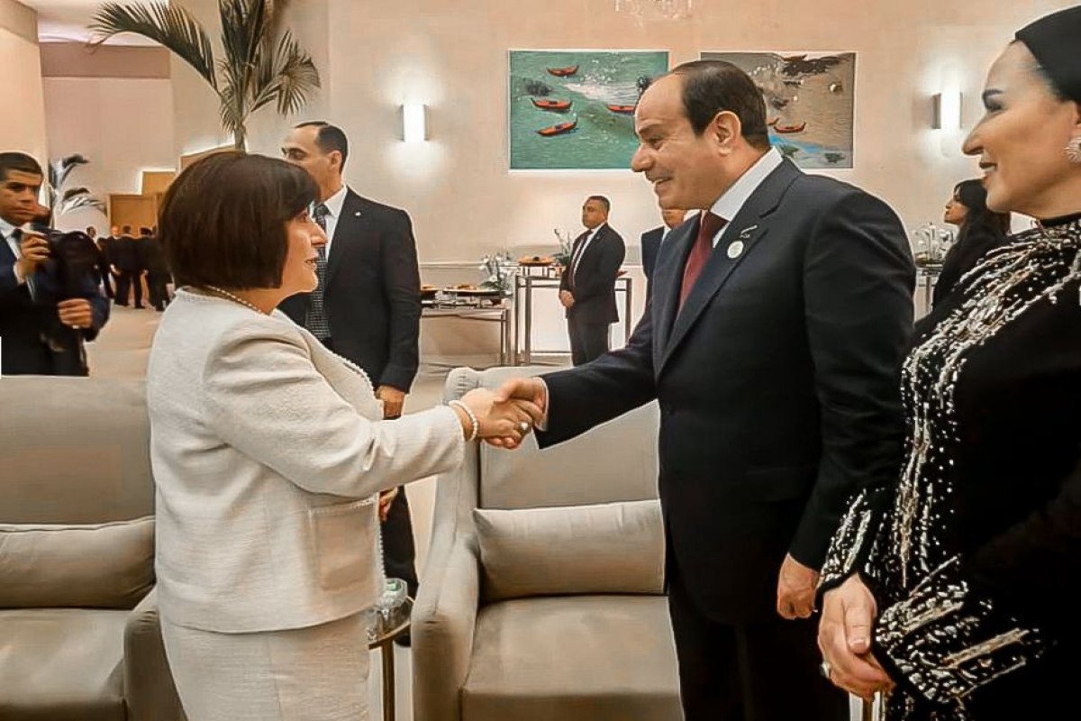 Sahibə Qafarova Böyük Misir Muzeyinin açılışında - FOTO