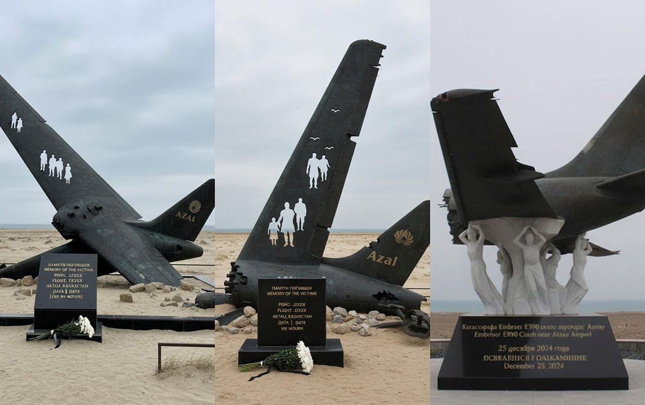 Qazaxıstanda qəzaya uğrayan təyyarəmizə bu üç abidədən biri ucaldılacaq