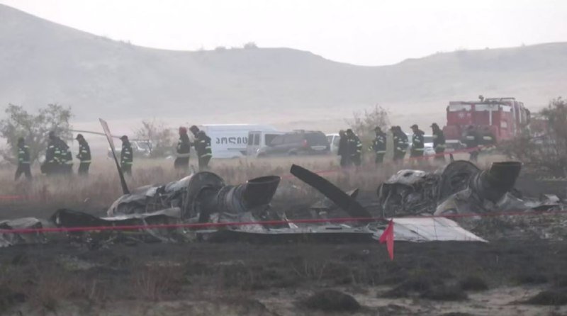 Təyyarənin qəzaya uğradığı ərazidə son vəziyyət – VİDEO