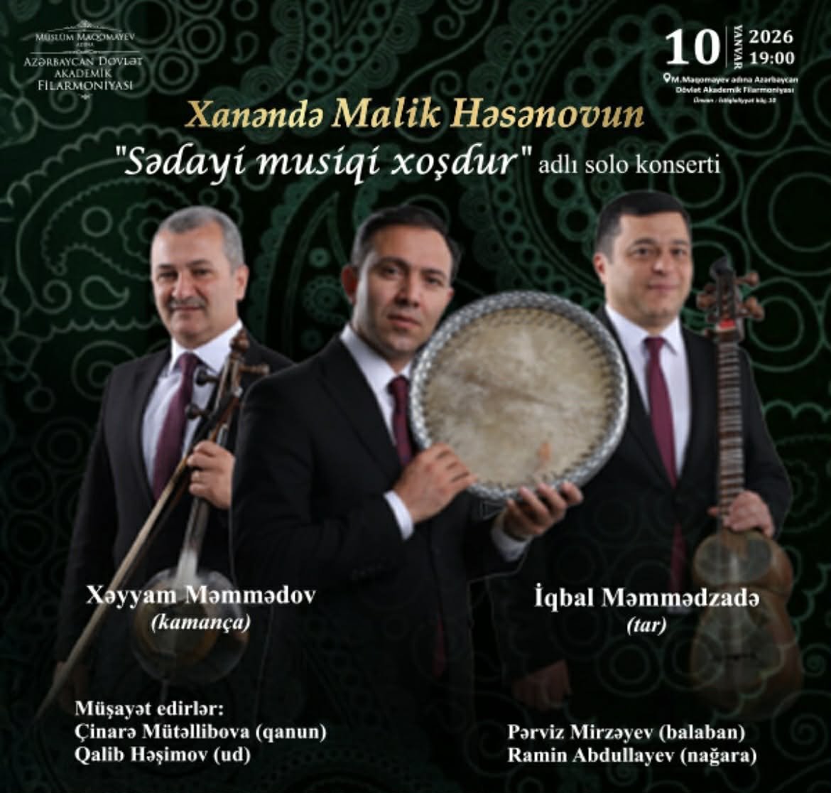 Xanənddə Malik Həsənov konsert proqramı ilə çıxış edəcək