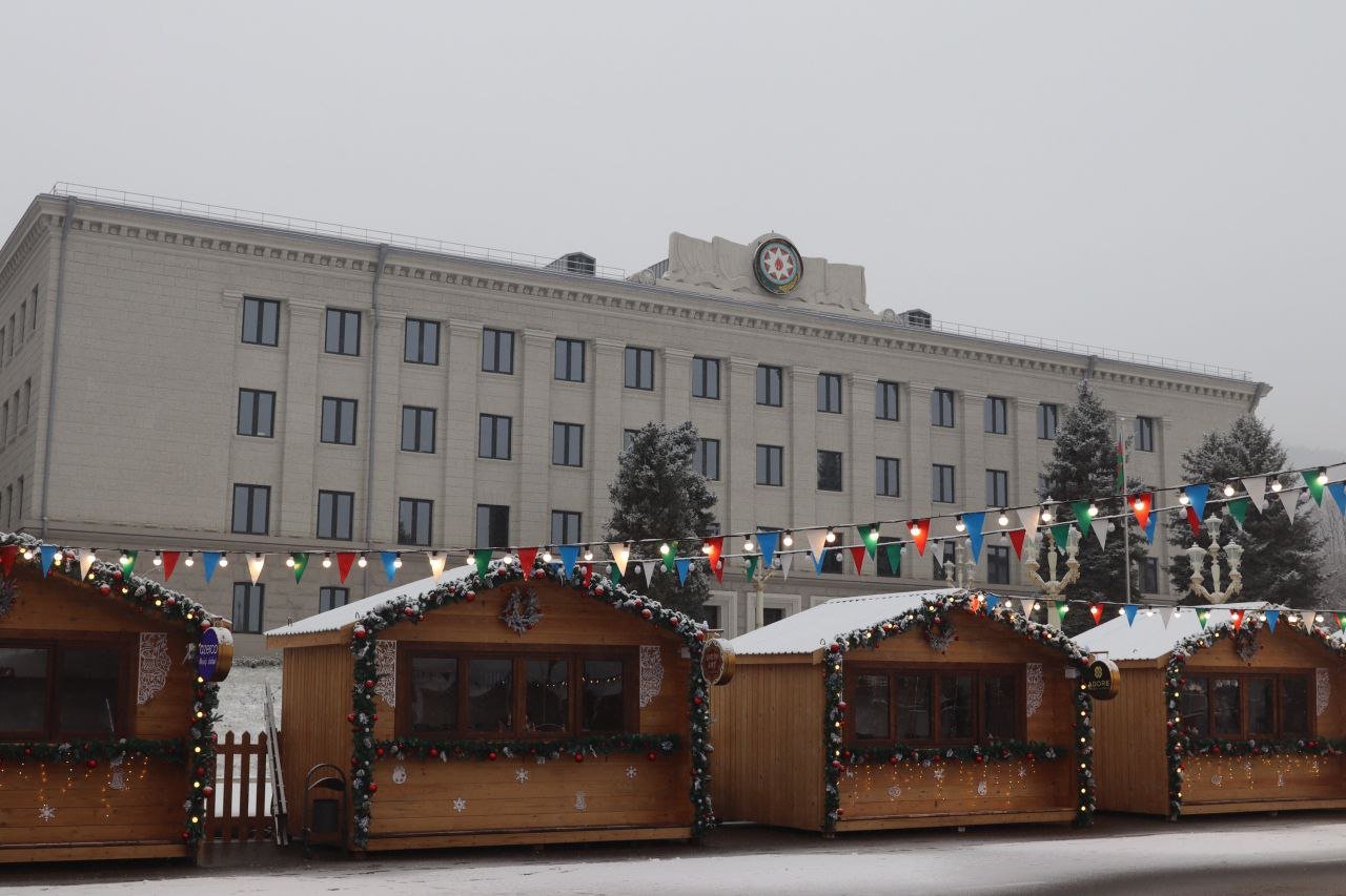 Xankəndiyə bu ilin ilk qarı yağdı - FOTO