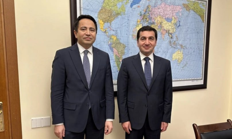 Hikmət Hacıyev Qazaxıstan səfiri ilə GÖRÜŞDÜ - FOTO