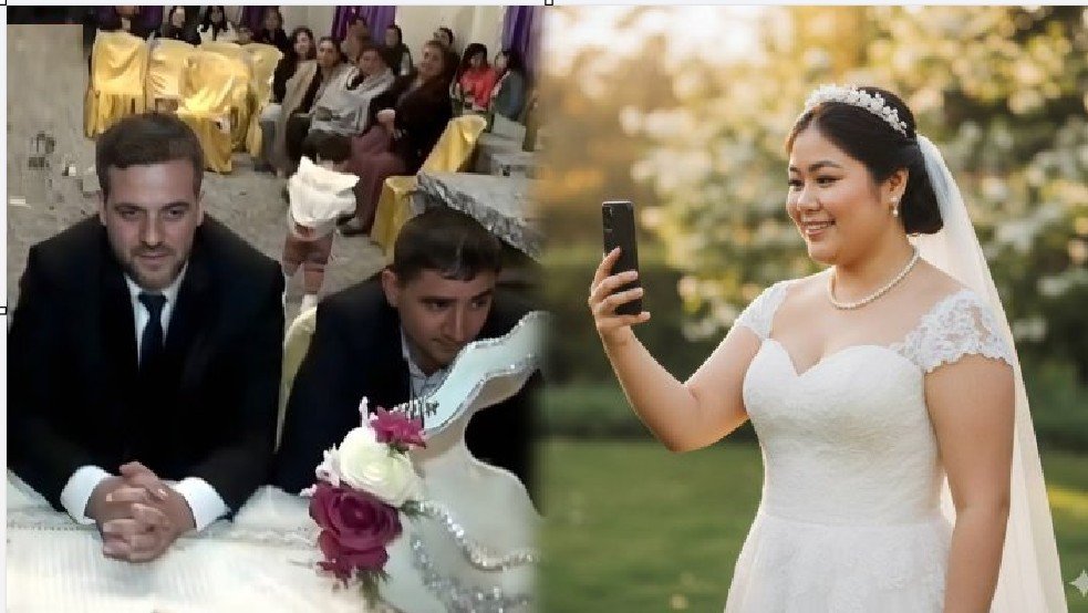 Gəlin zalda yox, ekranda idi - Azərbaycanda maraqlı toy - VİDEO