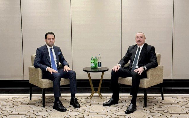 İlham Əliyevin Əbu-Dabidə Müsəlman Ağsaqqalları Şurasının baş katibi ilə görüşü olub