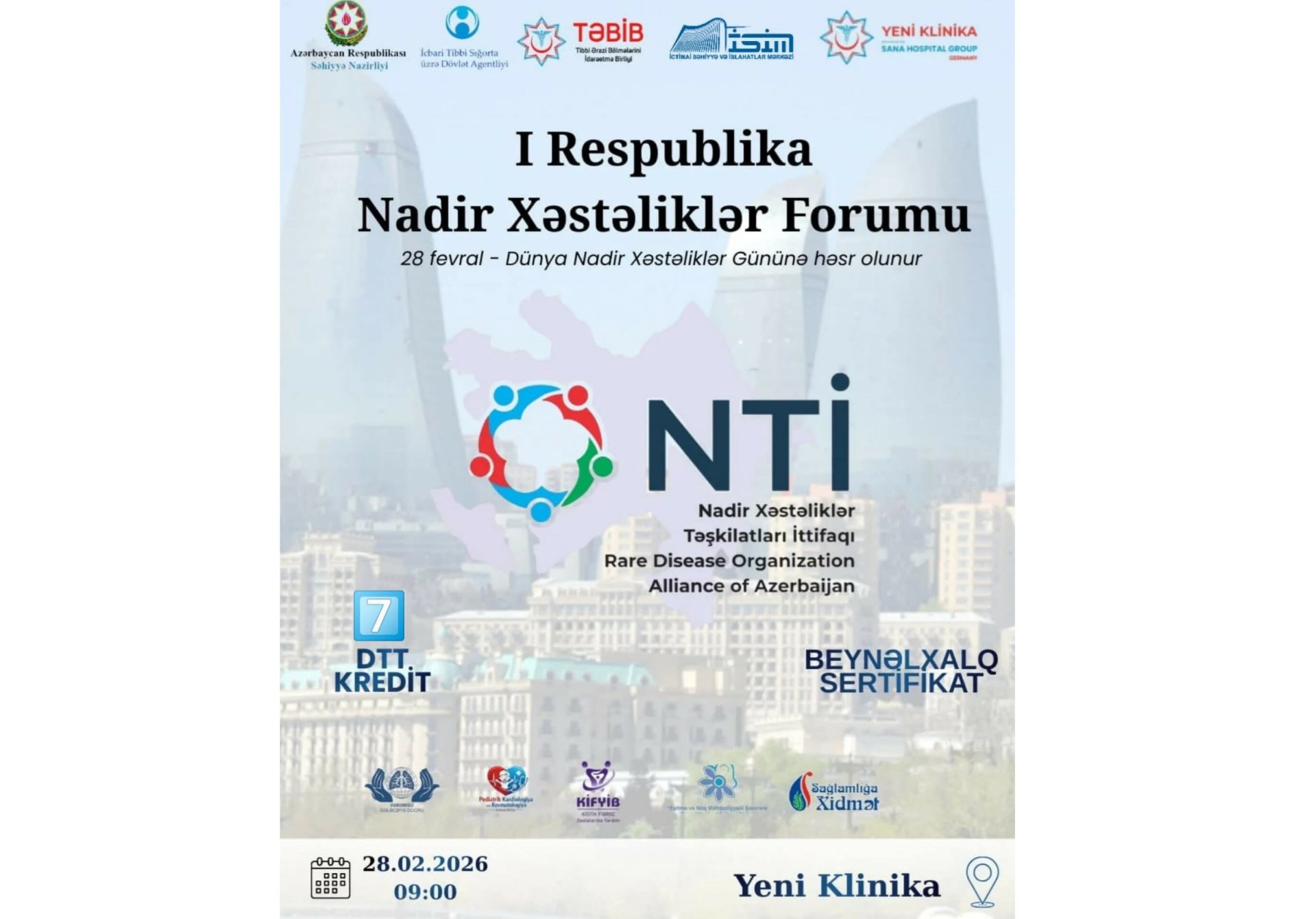 Azərbaycanda ilk dəfə 1-ci Respublika Nadir Xəstəliklər Forumu keçiriləcək