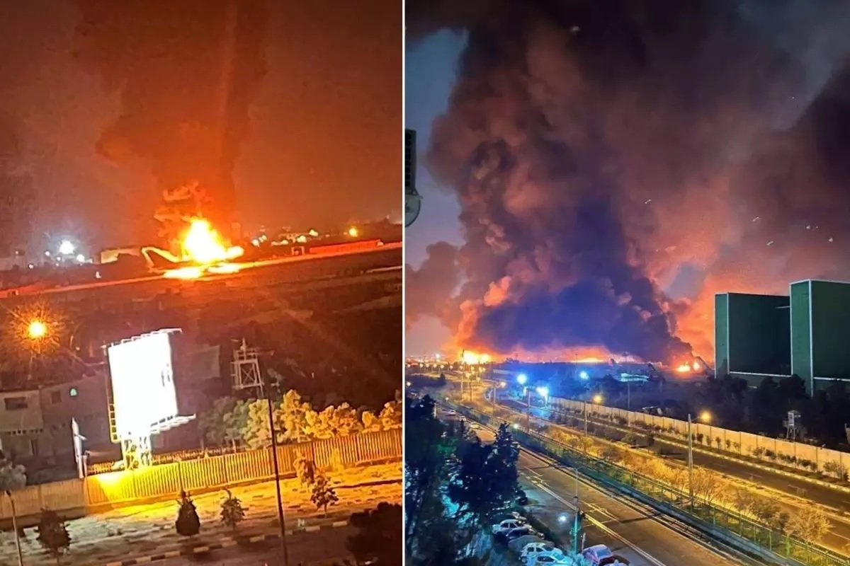 Beynəlxalq hava limanı vuruldu və təyyarələr belə alovlandı