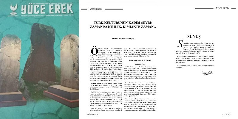 Ankarada çıxan “Yüce Erek” dərgisinin yeni sayında Əkbər Qoşalının məqaləsi dərc edilib