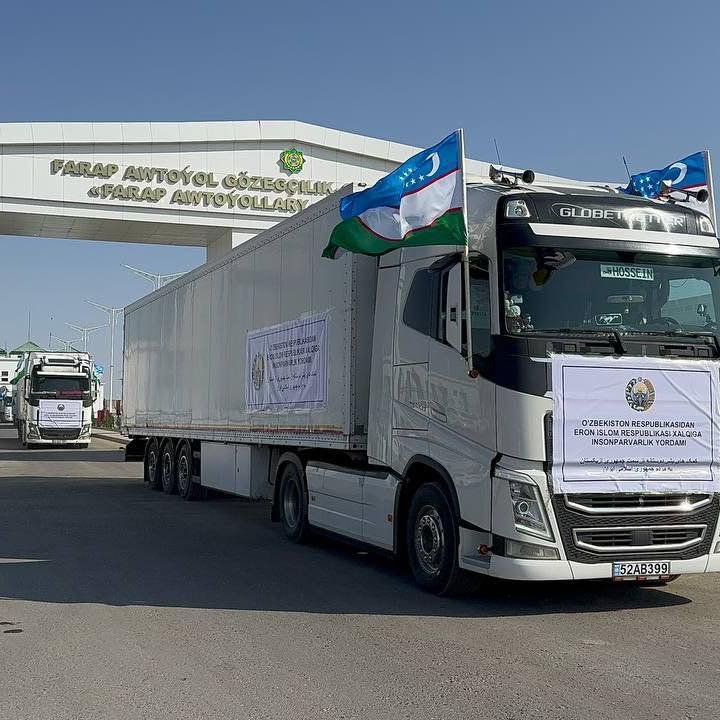 Özbəkistan İrana humanitar yardım göndərdi