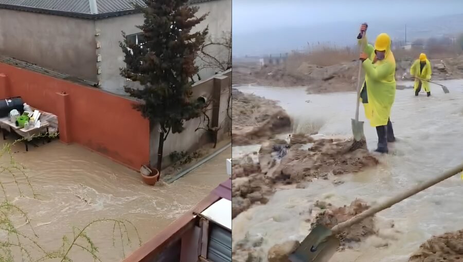 Bakıda güclü yağışın böyük fəsadları: bu ərazilər su altında qaldı – VİDEO