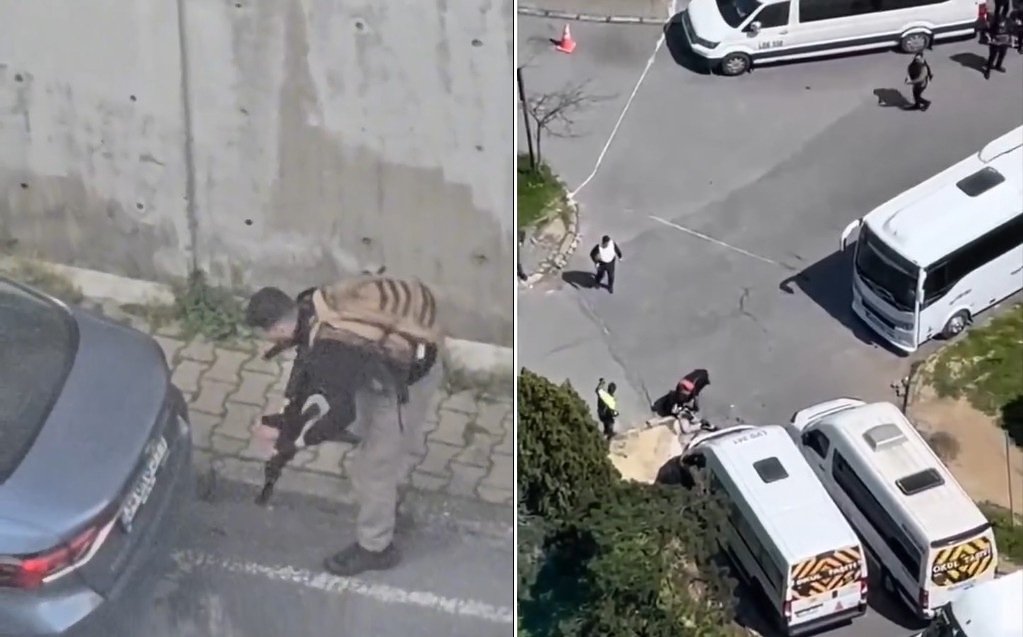 Türkiyədə İsrail Konsulluğunun qarşısındakı silahlı insidentin – Anbaan görüntüləri