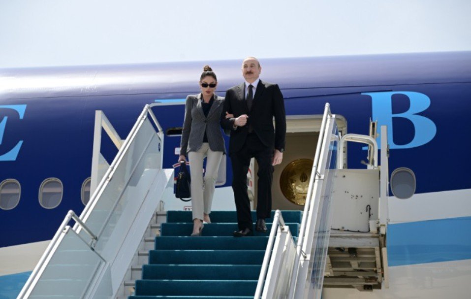 İlham Əliyev və xanımı Türkiyəyə getdi - FOTOLAR