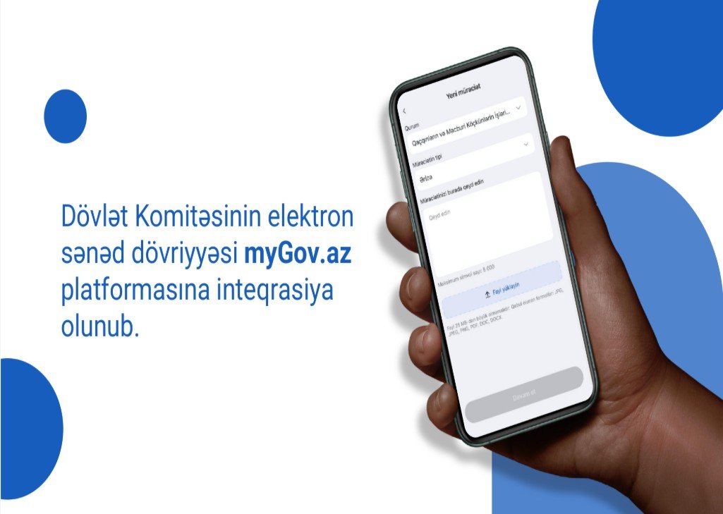 Dövlət Komitəsinin elektron sənəd dövriyyəsi myGov platformasına inteqrasiya olunub