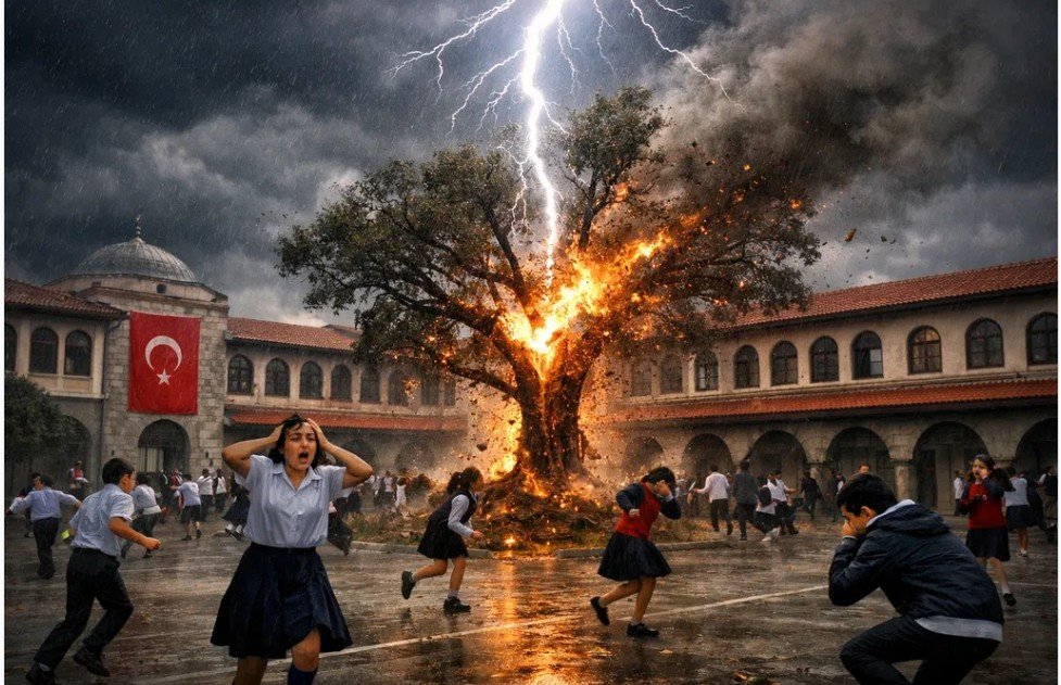 Türkiyədə məktəbdə 2 şagirdi ildırım vuraraq öldürdü