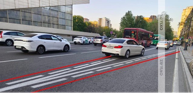 Bakıda avtobus zolaqlarında çəkilən yeni xətlər NƏYİ İFADƏ EDİR? - VİDEO - FOTO