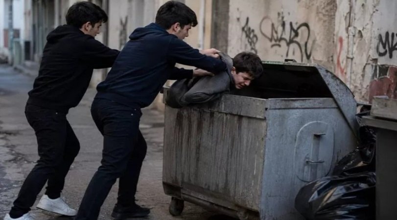Azərbaycanda DƏHŞƏT: yeniyetməni parkda zibil qabına atıb, videosunu tiktok-da yaydılar