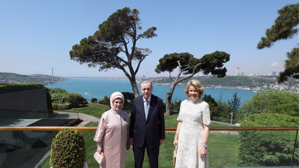 Rəcəb Tayyib Ərdoğan Belçika Kraliçası Mathildeni qəbul etdi