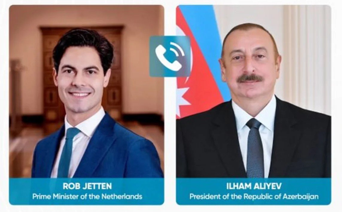 İlham Əliyev və Rob Jetten arasında telefon danışığı olub - FOTO