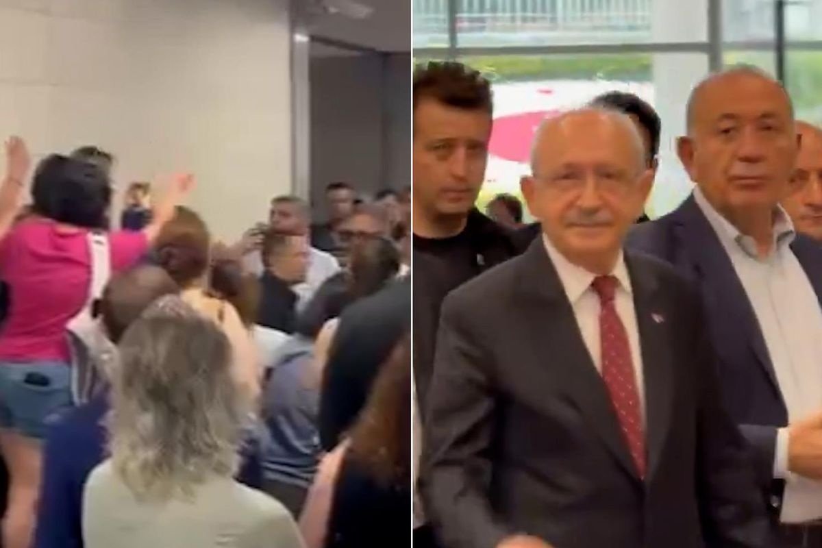Kılıçdaroğlu ona dəstək üçün Ədliyyəyə gəldi, etirazlar alovlandı