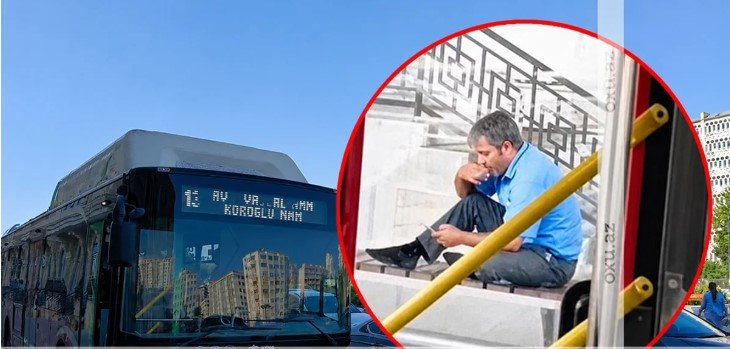 Sərnişinlərdən küsüb, siqaret çəkən sürücü ilə bağlı "BakuBus"dan AÇIQLAMA