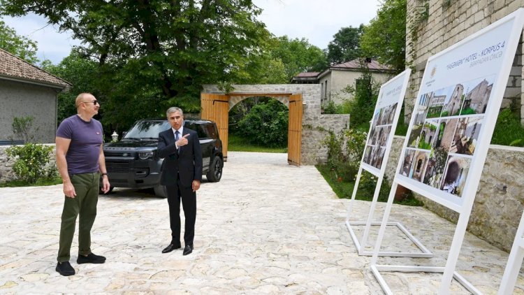 İlham Əliyev Şuşada “Yasəmən” hotelinin yeni korpusları ilə tanış oldu - FOTO
