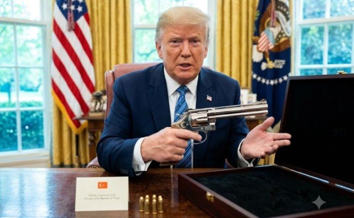Trampa hədiyyə edilən revolver digərlərindən fərqli imiş