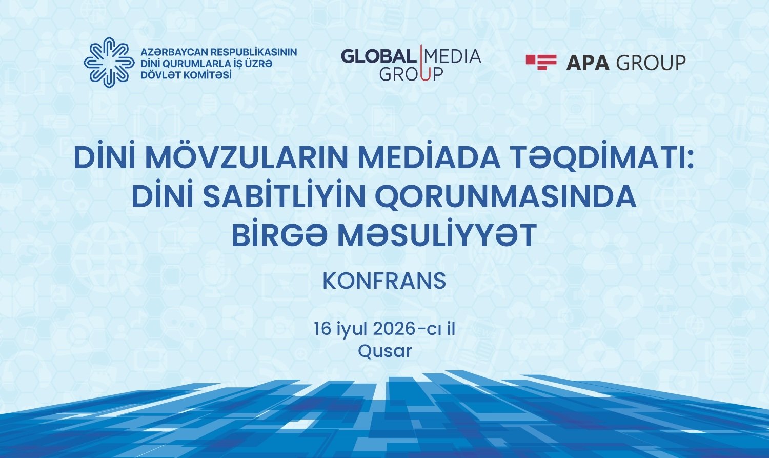 Qusarda “Dini mövzuların mediada təqdimatı: dini sabitliyin qorunmasında birgə məsuliyyət” mövzusunda konfrans keçiriləcək