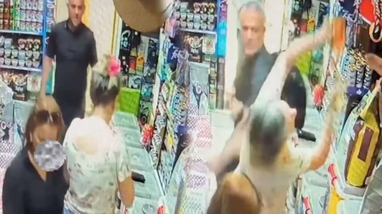 Bakıda mağazada qadını döyən saxlanıldı-VİDEO