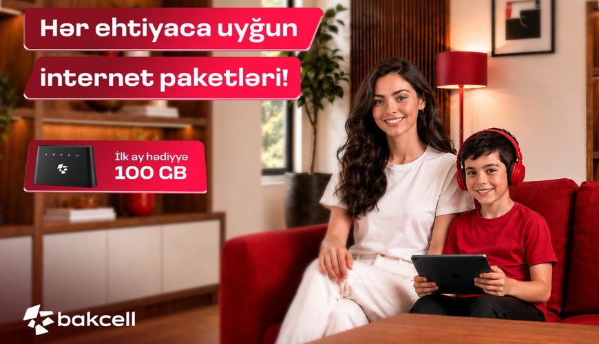 Bakcell-dən Wi-Fi modemi alın, ilk abunəliyiniz pulsuz olsun
