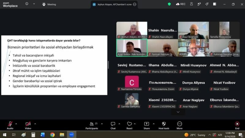 Sahibkarlar üçün KSM üzrə onlayn seminar təşkil olunub