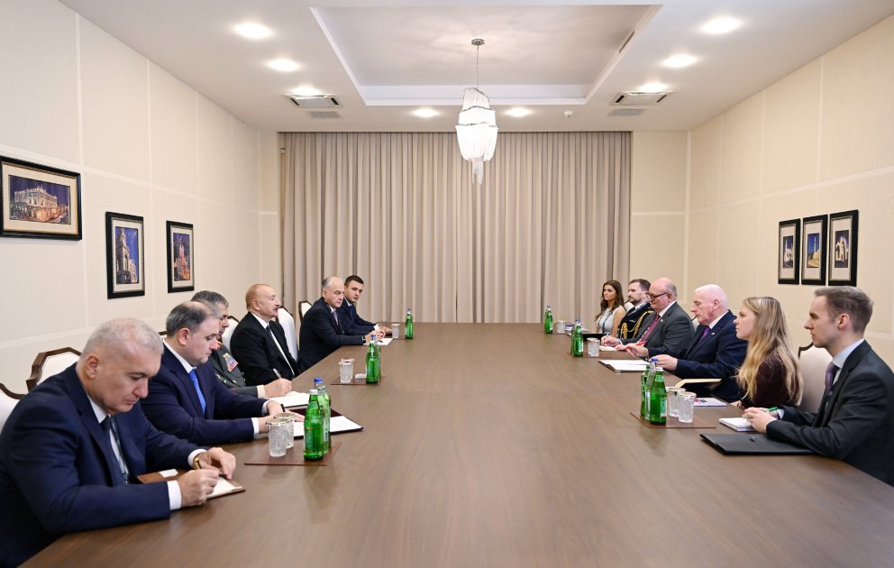 Prezident Birləşmiş Krallığın müdafiə üzrə dövlət nazirini qəbul etdi – FOTO