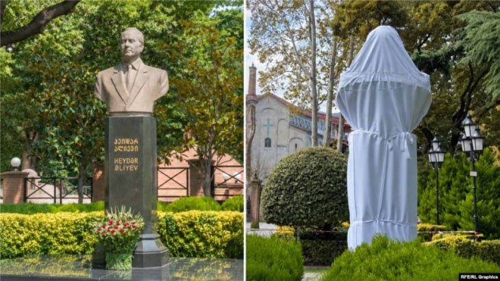 Tbilisidə Heydər Əliyevin büstünü zədələyən Ermənistan vətəndaşı saxlanıldı – FOTO