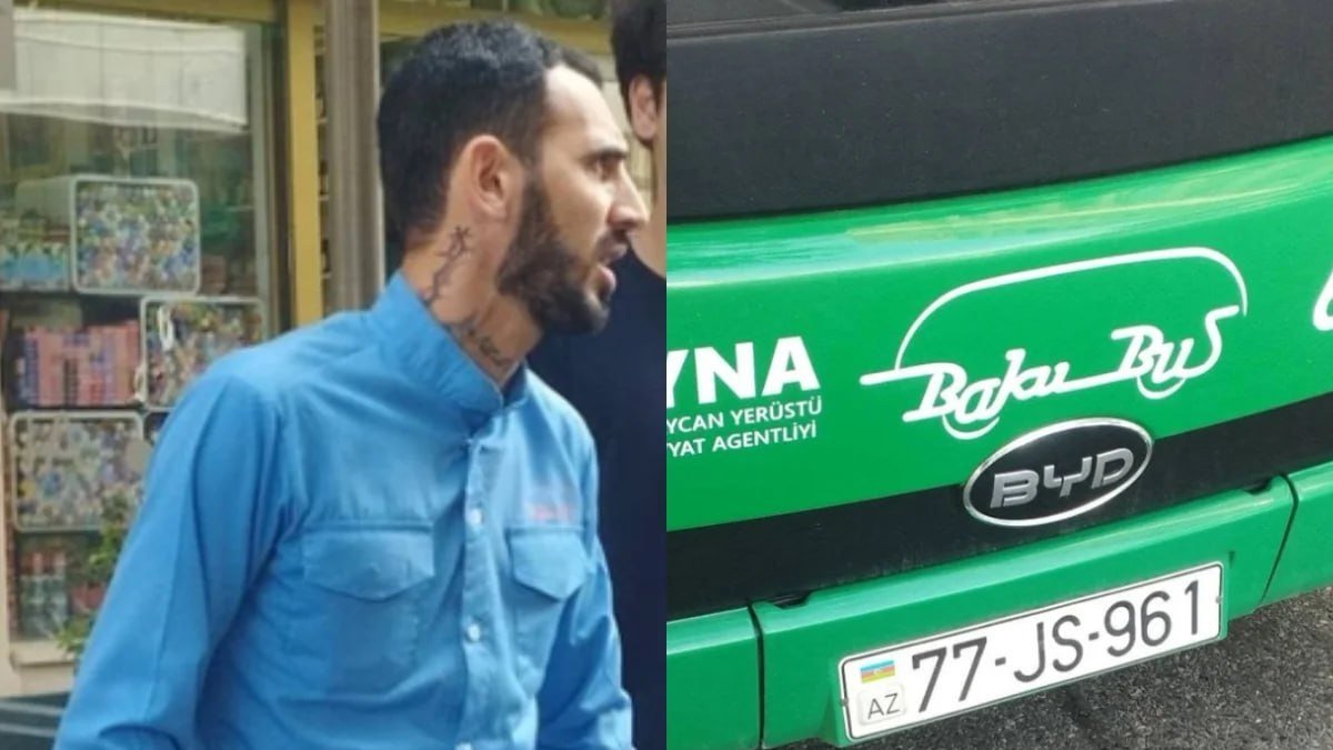 Bakıda avtobus sürücüsü sərnişinlə mübahisə etdi - Hamını yolda saxladı